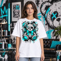 T-shirt blanc unisexe avec le visuel Chaos Bear – Winshirt