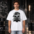 T-shirt blanc unisexe avec le visuel Gas Mask – Winshirt