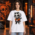 T-shirt blanc unisexe avec le visuel Hood Skull – Winshirt